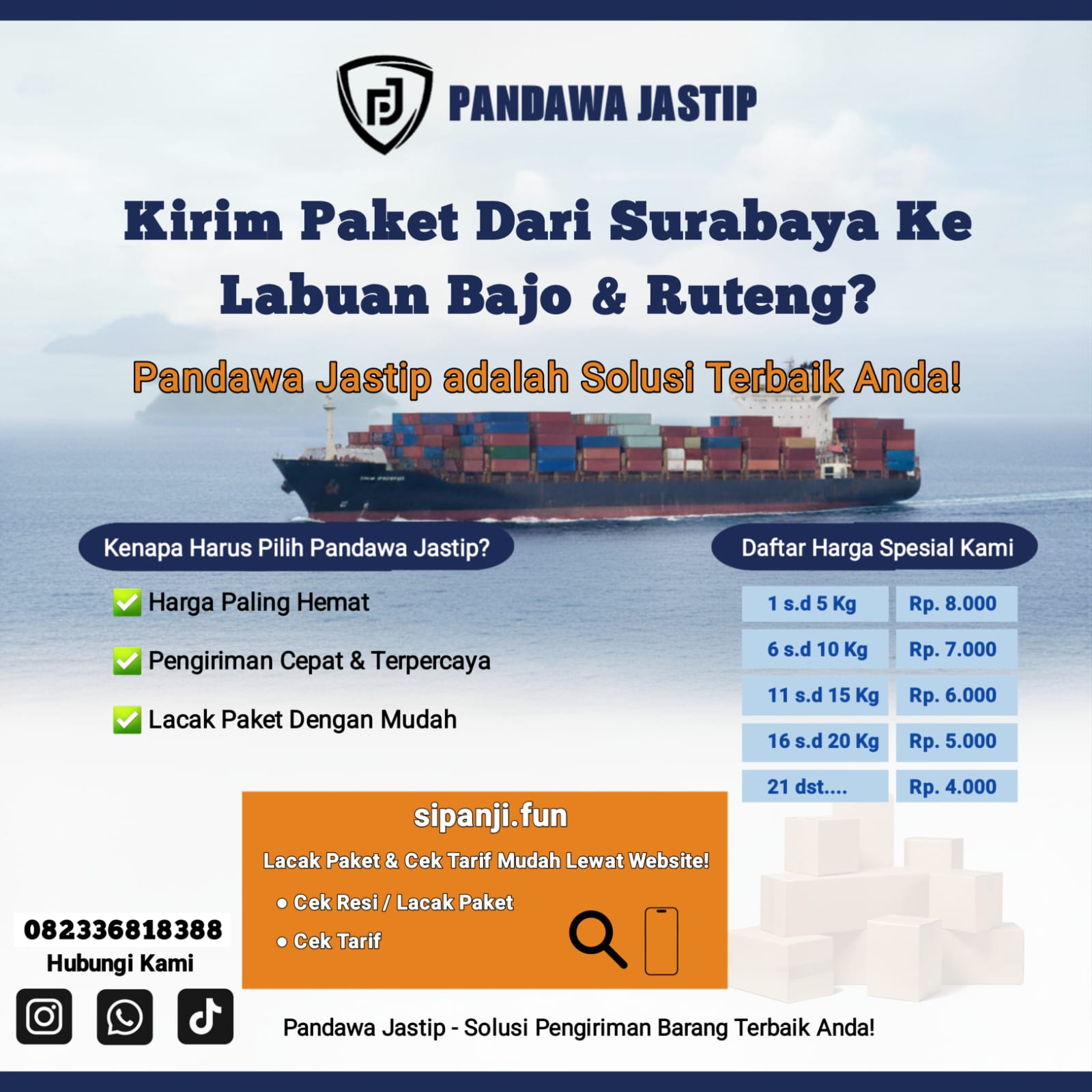 Mau Kirim Barang dari Surabaya ke Labuan Bajo, Ruteng, dan kota lainnya? Ini Alasan Pandawa Jastip Jadi Pilihan Terbaik!